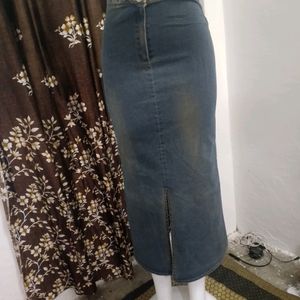 Denim Long Skirt