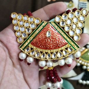 Long Kundan Necklace Set