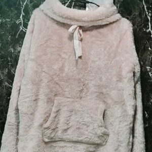 Women  Comfy Fuzzy High Neck Sweatshirt