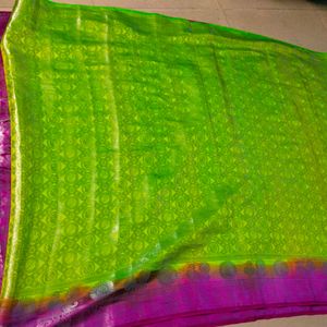 Silver Design Banarasi Soft Silk Saree