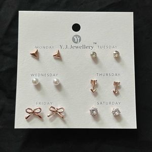 Mon - sat earrings combo