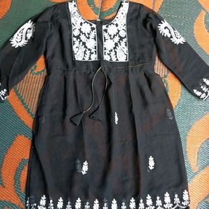 Black Kurti Netted