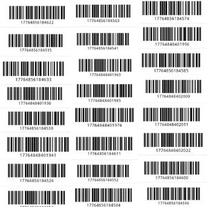 SELLERS BAR CODE 24 ON SHEET Paper No Sticker