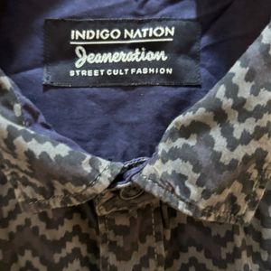 Peter England Indigo Nation Size L Men Shirt