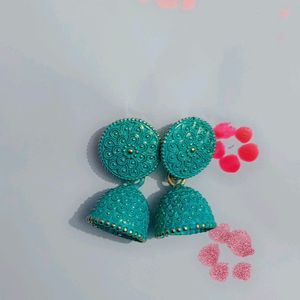 Beautiful Teal Color Earrings