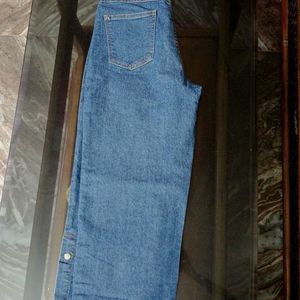 Blue Wide Leg Jeans