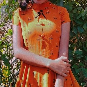 Orange Empire Dress