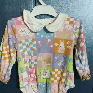 100% Cotton Frock And Onesies Combo