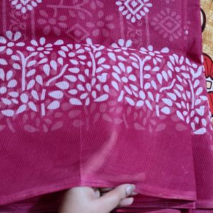 Magenta Colour Saree