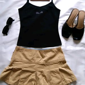 Cute Nude Colour Skirt