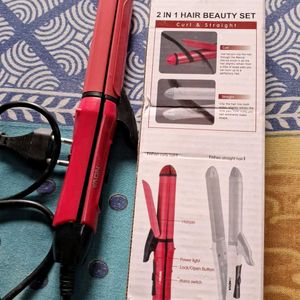 New Nova 2in 1 Hair Straightening & Curler