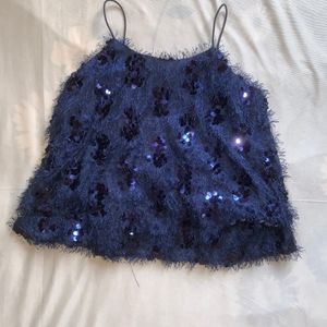 Navy Blue Party Top