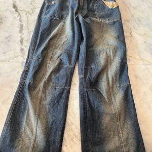 Vintage Washed Denim Jeans (no Defects)