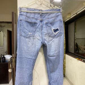 Ribbed jeans, waist (28-30)