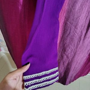 Purple New Kurta Set With Dupatta