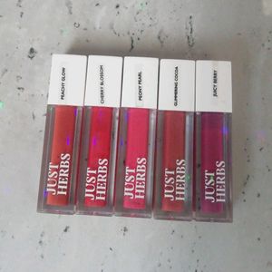 All 5 Just Herbs Lip Gloss Pack Of Five