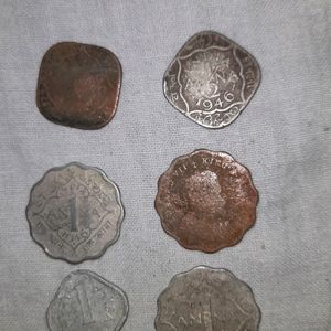 One ANNA Old 6 Coins