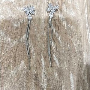 Combo Of 2 Silver Earrings Butterfly