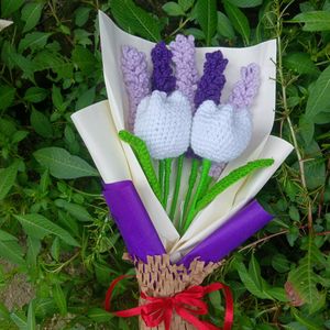 Crochet Levender And Tulip 🌷 BOUQUET