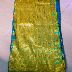 Maggam Work Pure Mysore Silk Saree