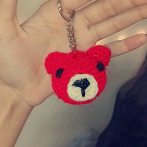 Costumized Crochet Teddy Key chain