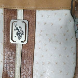 New US Polo Asian Sling Bag Beige **