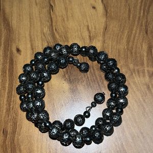 Black Metal Spiral Bracelet