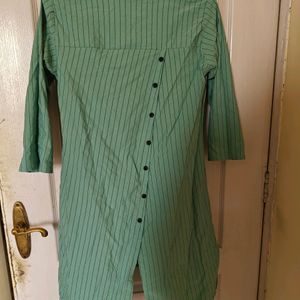 Green A Line Tunic Top