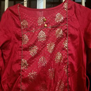 RED PARTY WEAR KURTI