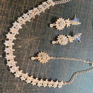 Pine Rose Necklase Set For Women