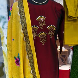 Tussar Silk Suit Set