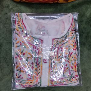 Mirror & Multicolour Thread Work Short Kurta/Tunic