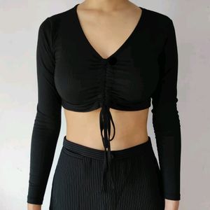 Black Ribbed Top