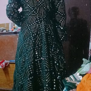 Dark Green Gown For Girls Totally New