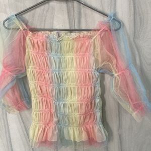 Stretchable Multicolour Top