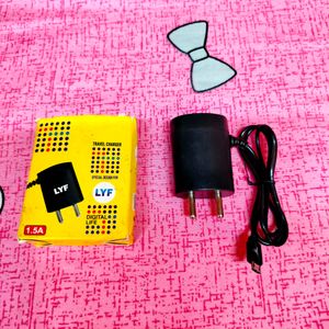 LYF Jio Mobile Charger (Black, Cable Included)