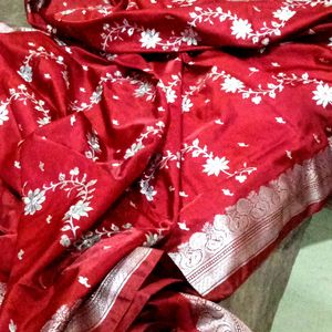 Silk Saree_red Colour_wedding Wear