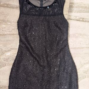 Black Sequin Bodycon Dress