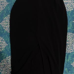 Black Pencil Skirt With A Slit