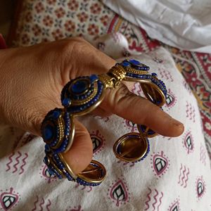 Blue Beads Kada/bangle