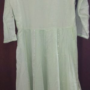 ISHIN Pista Green Anarkali size -S