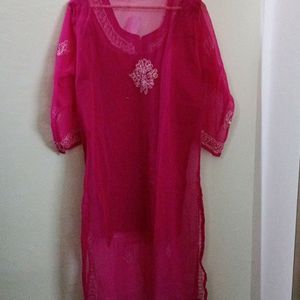 COMBO OF 2 CHIKAN KARI KURTI WITH LINING