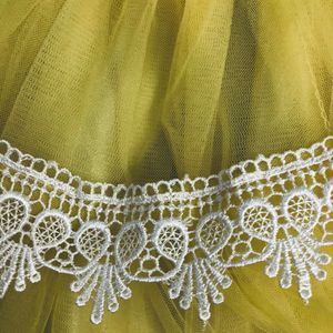 Light Yellow And Silver Party Wear Frock