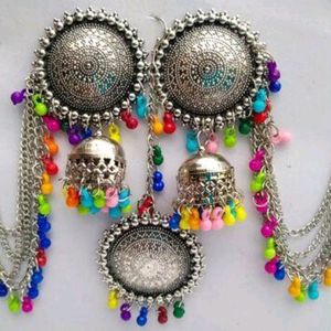 Earrings And Mangteeka Set