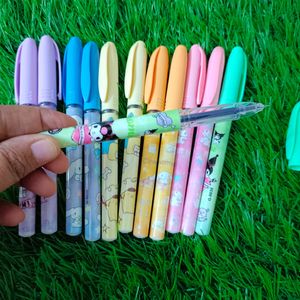 Set Of 12 Sanrio Character Gel Pens