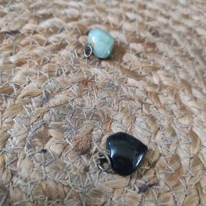 Two Natural Stone Vintage Pendants