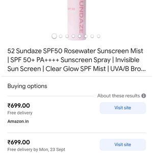 52 Sundaze Clear Glow SPF 50+ Mist