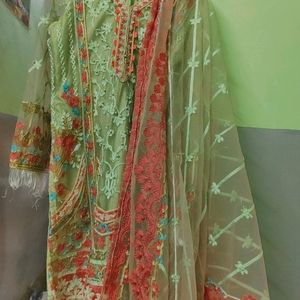 Pakistani Embroidery Work Suit Set