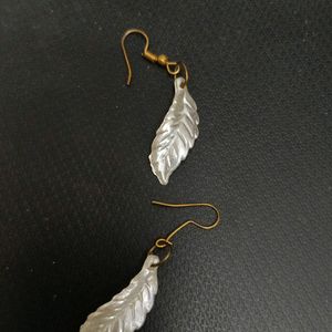 Pearls Earrings And Leaf Hangings