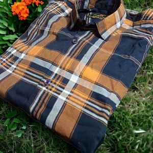 BROWN CHECK SHIRT FOR MEN